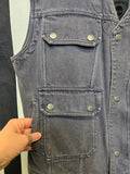 Vintage 90s Harley Davidson Denim Vest with Pockets