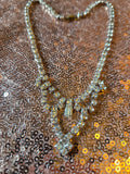 Vintage 50s White Rhinestone Short Necklace