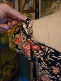 Vintage 80s Laura Ashley pink and black floral dress