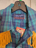 Unforgiven Upcycled Cactus Green Plaid Western