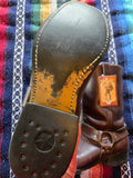 Vintage 70s Brown Leather Biker Boots Men's 11