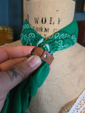 Abernathy's Handmade Green Bandana Bolo