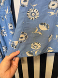 Vintage 40s blue and white floral romper and skirt set