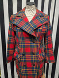 Vintage 60s Wool Plaid Coat