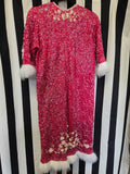 Vintage Gene Shelly Inspired Pink Sequin Dress
