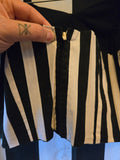 Handmade Black and White Stripe Two Piece Set