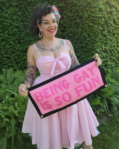 Gently Used UV Pink Stripe Dress