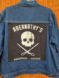 Abernathy's Skull and Scissors Dark Wash Denim Jacket