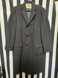 Vintage 40s Gray Velour Pea Trench Coat