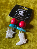 Red's Vintage Cracker Jack Cowgirl Earrings