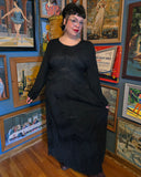 Vintage 90s Black Goth Renaissance Maxi Dress