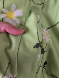 Vintage 60s Lime Green Daisy Top with Pockets