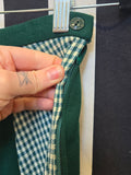 Vintage 70s Green Gingham Skirt