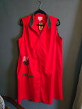 Vintage Volup Red house dress with Tulip