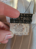 Vintage 70s gray striped Victorian inspired blouse