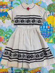 Vintage 1950's Black and White Lace Dress Set