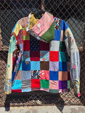 Unforgiven Upcycle 70's Polyester Scrap Quilt Hoodie