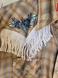 Unforgiven Upcycled Rose Brown Plaid Western