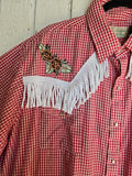 Unforgiven Upcycled Rose Red Gingham Western