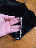 Vintage 30s Black Velvet Peter Pan Collar Dress