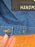 Abernathy's Skull and Scissors Dark Wash Denim Jacket