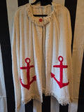 Handmade 40s inspired chenille swim cape