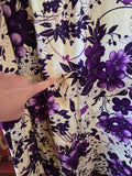 Vintage 60s Tropical Purple and White Dress