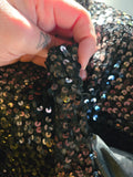 Vintage 60s Black Sequin Pat Sandler Cocktail Dress