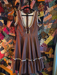 LG Vintage 1970s Malco Modes Brown Dress