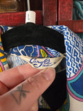 Vintage 60s Blue and White Ornate Pattern Shirt