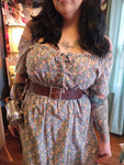 XL Vintage 70s floral peasant dress