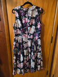 Gently Used Unique Vintage Purpl Floral Midi Dress
