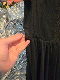 Vintage Black Lace Dress with Floral Collar