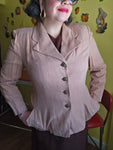 XL Vintage 40s Pink Travel Suit Jacket