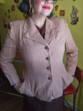 XL Vintage 40s Pink Travel Suit Jacket