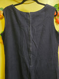 Vintage 60s Navy Wool Jumper Dress