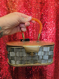 Vintage Vinyl and Aluminum Box Bag