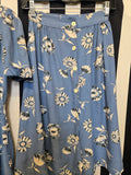 Vintage 40s blue and white floral romper and skirt set