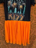 Unforgiven Upcycled Kiss Halloween Tshirt Dress
