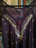 Vintage 90s Brown Bleach Tie Dye Hippie Dress