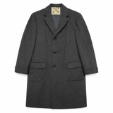 Vintage 40s Gray Velour Pea Trench Coat