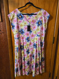 Gently Used Tatyana Pink and Yellow Daisy Dress