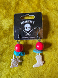 Red's Vintage Cracker Jack Cowgirl Earrings