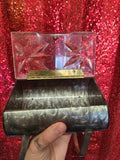 Vintage Grey Lucite Purse
