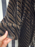 Vintage 1980s I Magnin Faux Fur Striped Coat