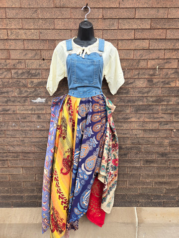 Unforgiven Size MD Overall Scarf Dress
