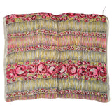 Vintage 50s Yellow and Pink Rose Print Silk Scarf