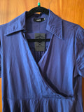 Gently Used Zaful Navy Blue Fit & Flare Shirt Dress