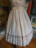 Vintage 50s Shirley Lee Metallic Copper Dress