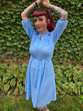 Vintage 70s Powder Blue Sandi Dee dress